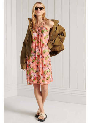 Robe courte rose SUPERDRY femme