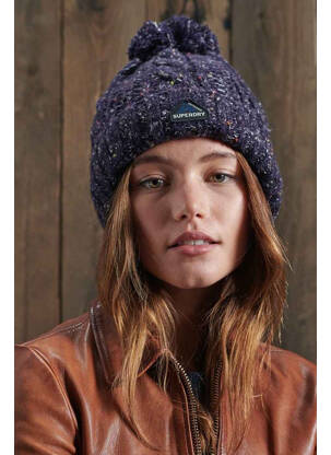 Bonnet bleu SUPERDRY femme