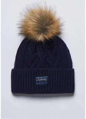 Bonnet bleu SUPERDRY femme
