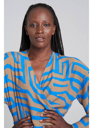 Robe longue bleu YOUNG DESIGNERS femme