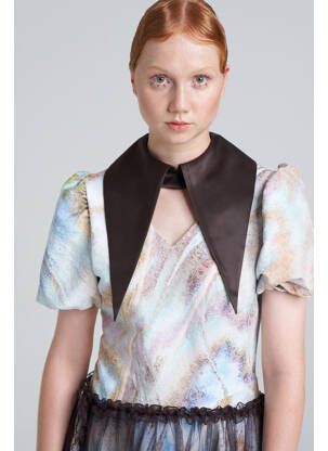 Robe mi-longue marron YOUNG DESIGNERS femme