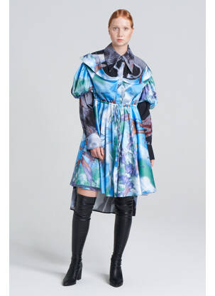 Robe longue bleu YOUNG DESIGNERS femme