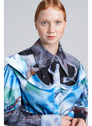 Robe longue bleu YOUNG DESIGNERS femme