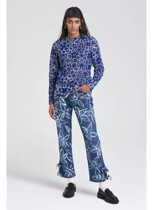 Jean coupe mom bleu MARGUERITE TENOT femme