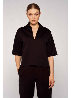 Polo noir YUGEN femme