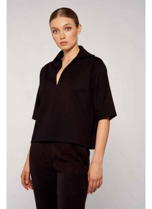 Polo noir YUGEN femme