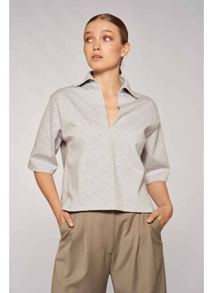Polo gris YUGEN femme