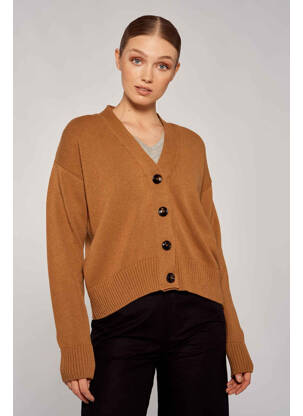 Gilet manches longues marron YUGEN femme