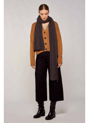 Gilet manches longues marron YUGEN femme
