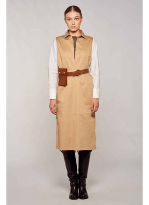 Robe longue beige YUGEN femme