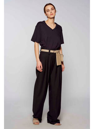 Pantalon droit noir YUGEN femme