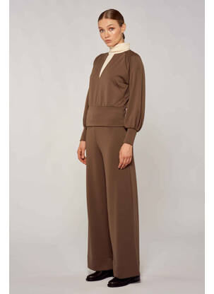 Pantalon flare marron YUGEN femme