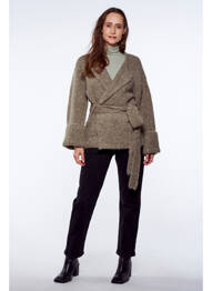 Gilet manches longues vert YUGEN femme