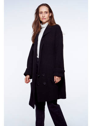 Gilet manches longues noir YUGEN femme