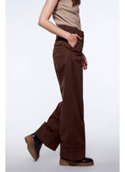 Pantalon droit marron YUGEN pour femme seconde vue