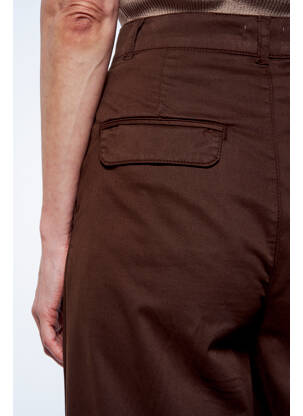 Pantalon droit marron YUGEN femme