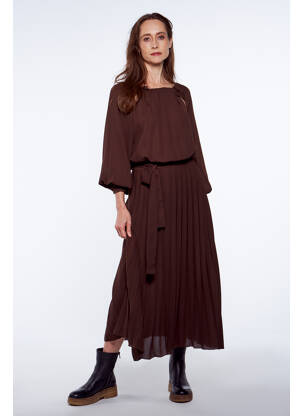 Robe longue marron YUGEN femme