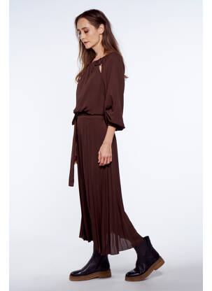 Robe longue marron YUGEN femme