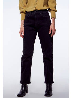 Jeans coupe droite noir YUGEN femme