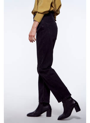 Jeans coupe droite noir YUGEN femme