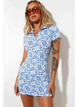 Robe courte bleu MOTEL femme