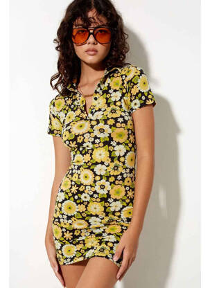 Robe courte jaune MOTEL pour femme