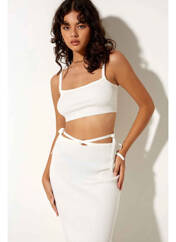 Jupe mi-longue blanc MOTEL pour femme seconde vue