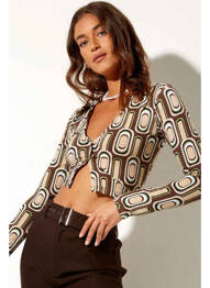 T-shirt marron MOTEL femme