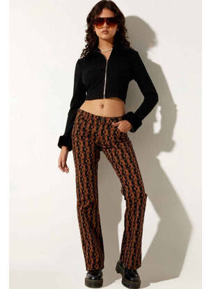 Pantalon droit marron MOTEL femme