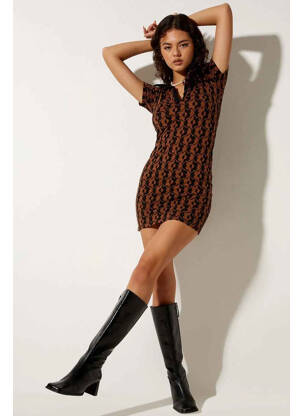 Robe courte marron MOTEL pour femme