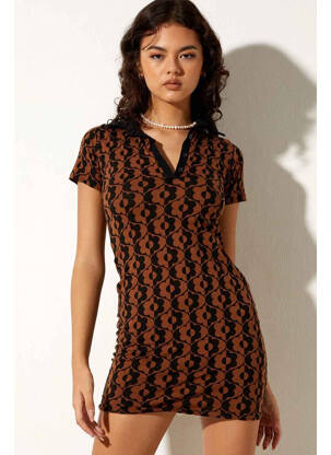 Robe courte marron MOTEL femme