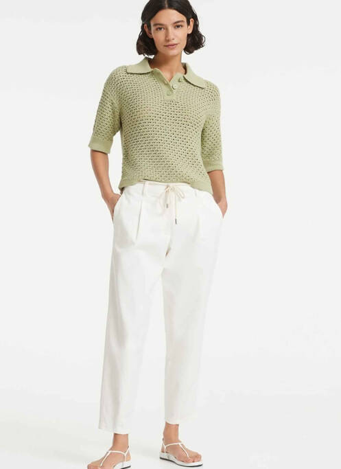 Pantalon 7/8 blanc OPUS pour femme