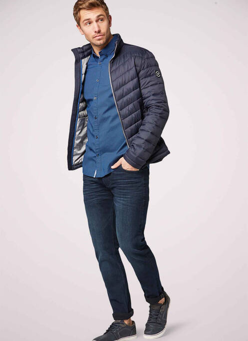Chemise manches courtes bleu TOM TAILOR homme
