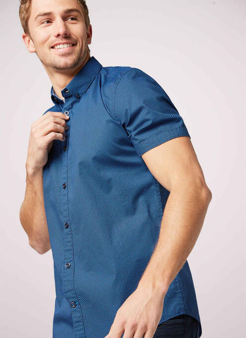 Chemise manches courtes bleu TOM TAILOR homme