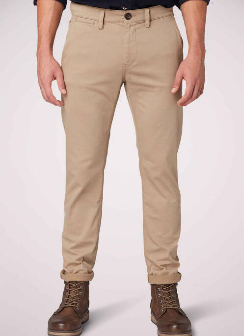 Pantalon chino beige TOM TAILOR homme