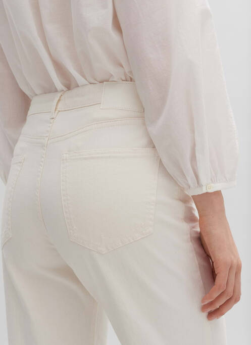 Jeans coupe droite blanc OPUS pour femme