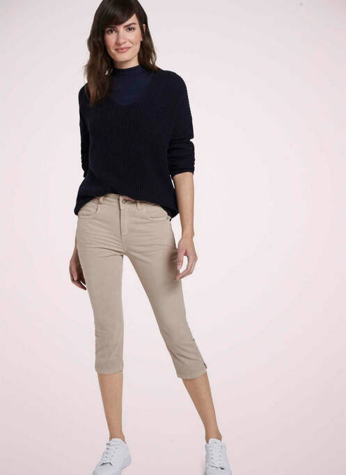 Jeans coupe slim beige TOM TAILOR pour femme