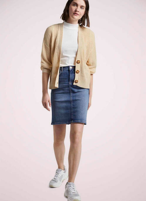 Gilet manches longues beige TOM TAILOR pour femme