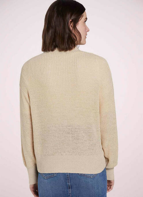 Gilet manches longues beige TOM TAILOR pour femme