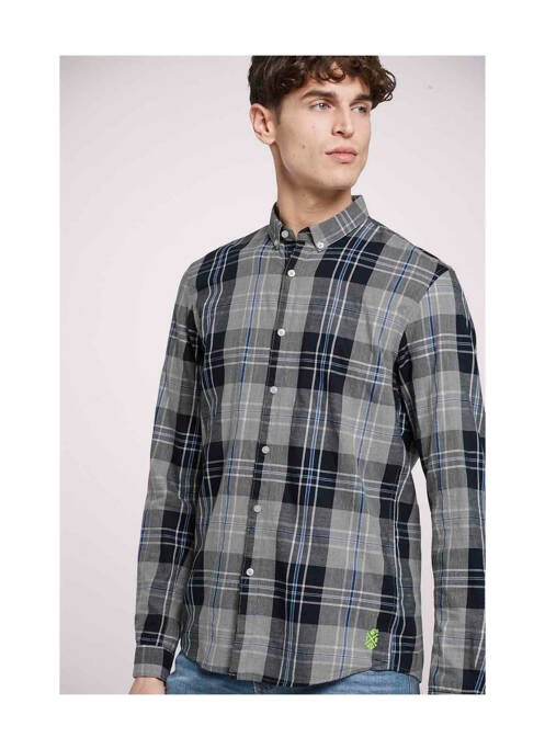 Chemise manches longues gris TOM TAILOR pour homme