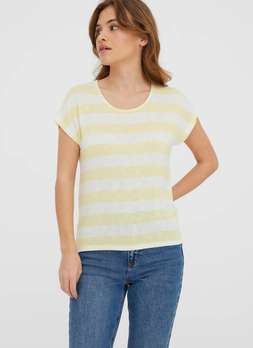 T-shirt jaune VERO MODA pour femme