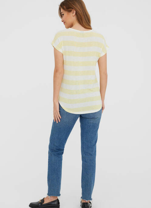 T-shirt jaune VERO MODA pour femme