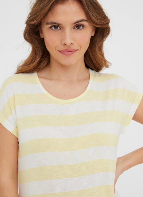 T-shirt jaune VERO MODA pour femme