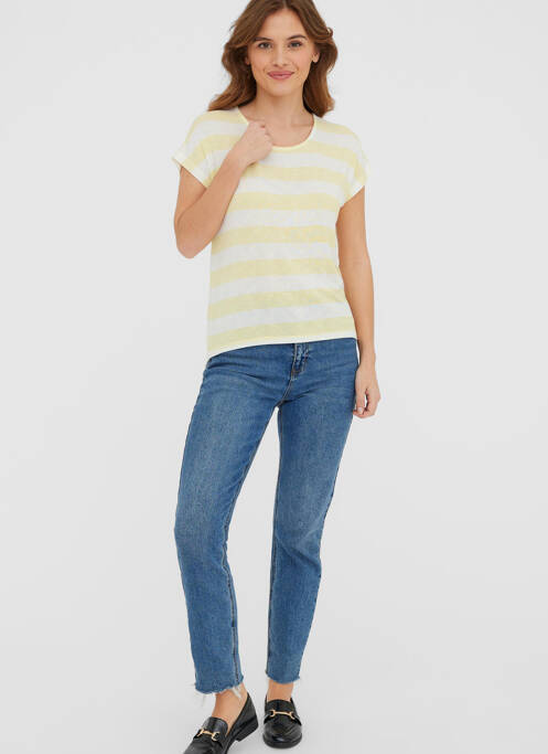 T-shirt jaune VERO MODA pour femme