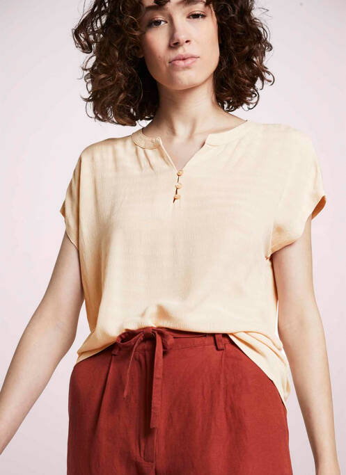 T-shirt beige TOM TAILOR pour femme