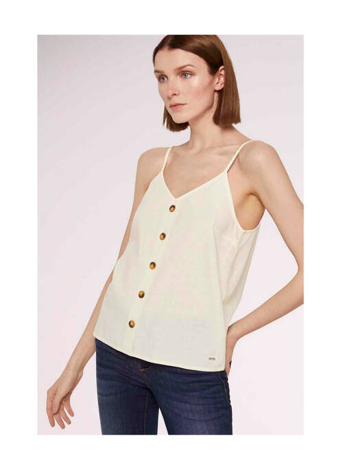 T-shirt beige TOM TAILOR pour femme