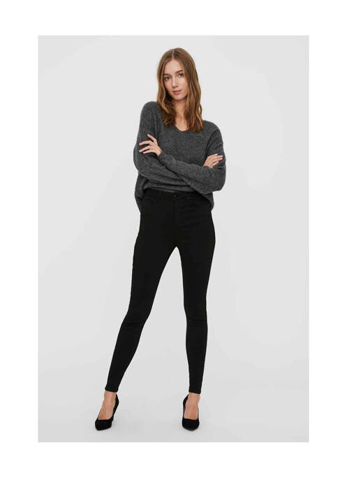 Jeans coupe slim noir VERO MODA pour femme