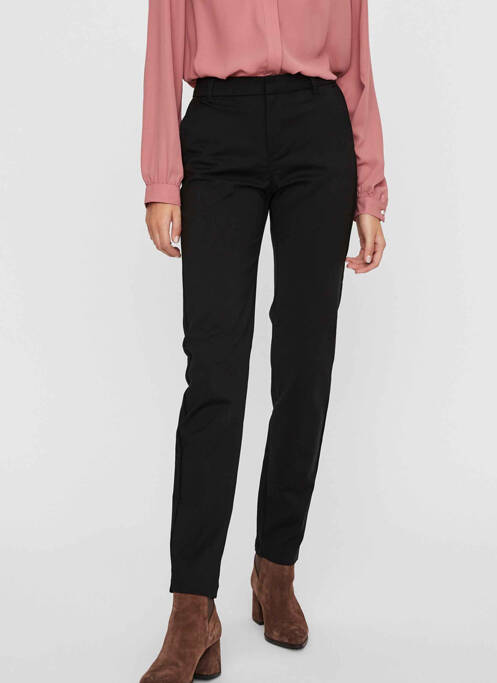 Pantalon chino noir VERO MODA pour femme