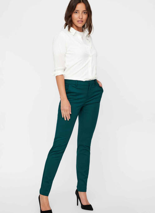 Pantalon chino vert VERO MODA pour femme