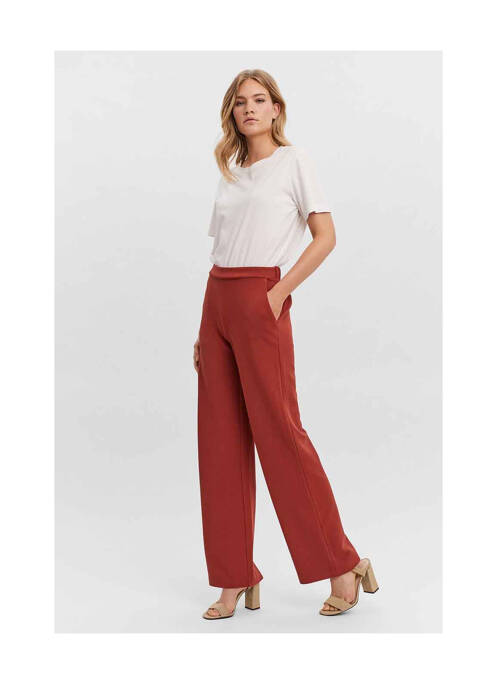 Pantalon large rouge VERO MODA pour femme